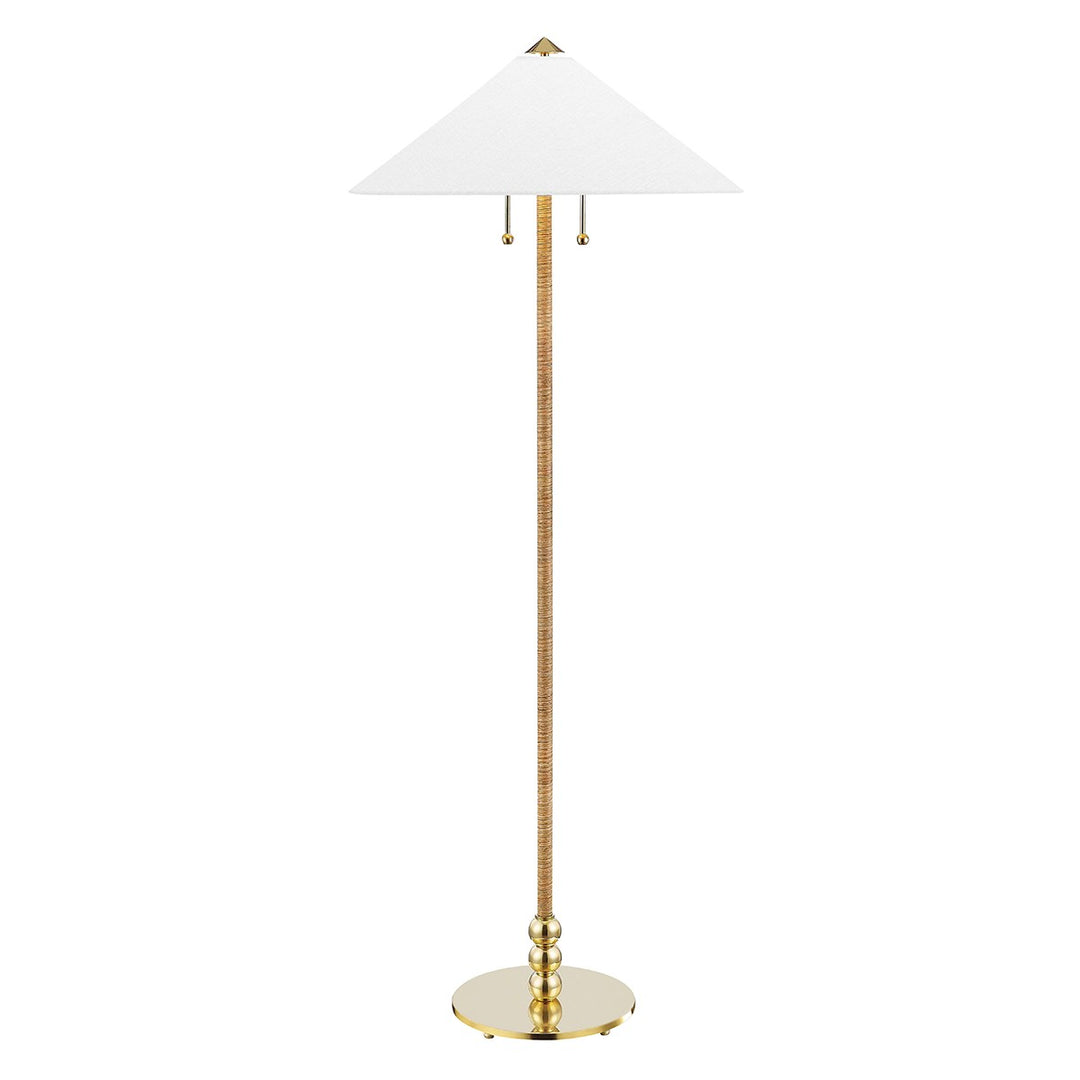 Hudson Valley Canada - L1399-AGB - Two Light Floor Lamp - Flare - Aged Brass