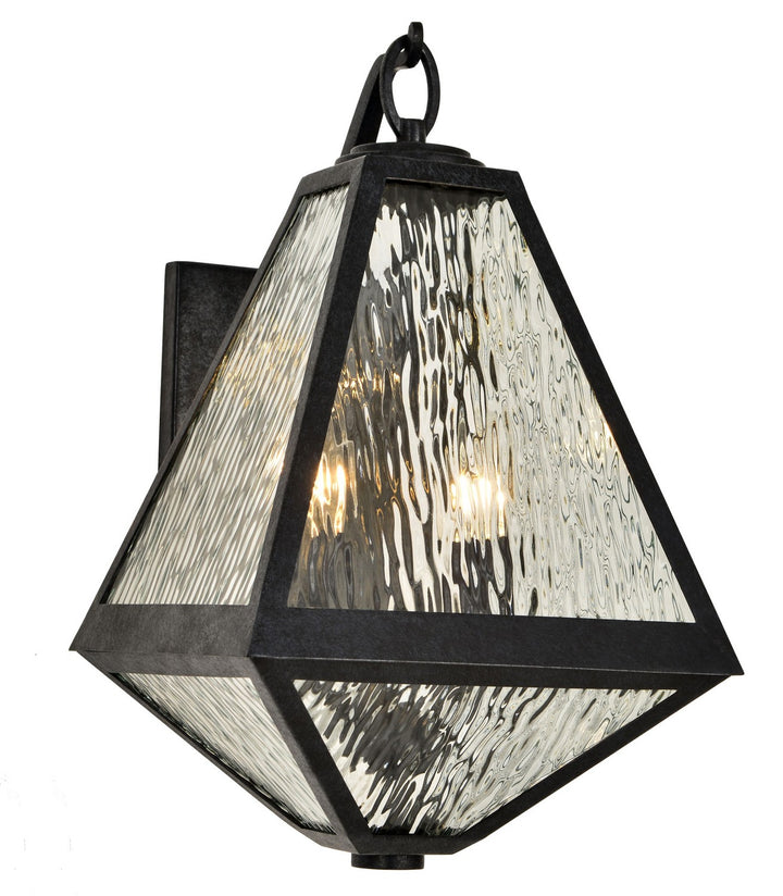 Glacier Two Light Outdoor Wall Sconce in Black Charcoal - available from The Lighting Shoppe, trusted by Canadian homeowners