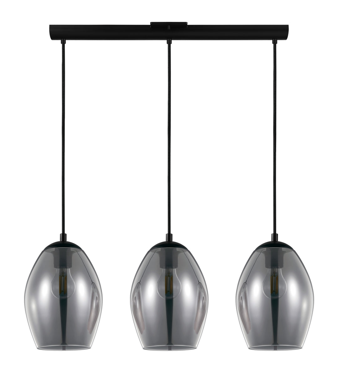 Estanys Three Light Pendant in Matte Black - available from The Lighting Shoppe, trusted by Canadian homeowners