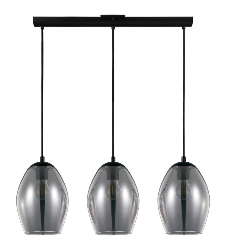 Estanys Three Light Pendant in Matte Black - available from The Lighting Shoppe, trusted by Canadian homeowners