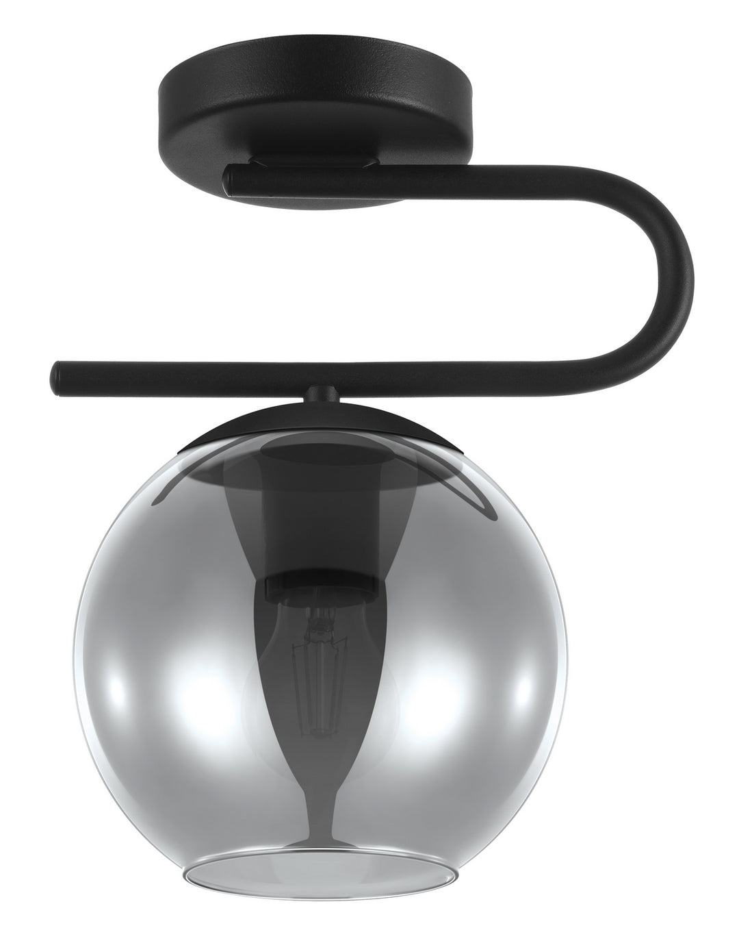 Marojales One Light Ceiling Mount in Black - available from The Lighting Shoppe, trusted by Canadian homeowners