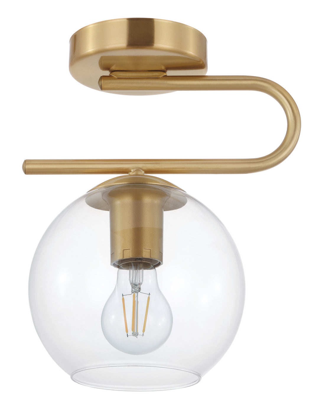Marojales One Light Ceiling Mount in Brushed Gold - available from The Lighting Shoppe, trusted by Canadian homeowners