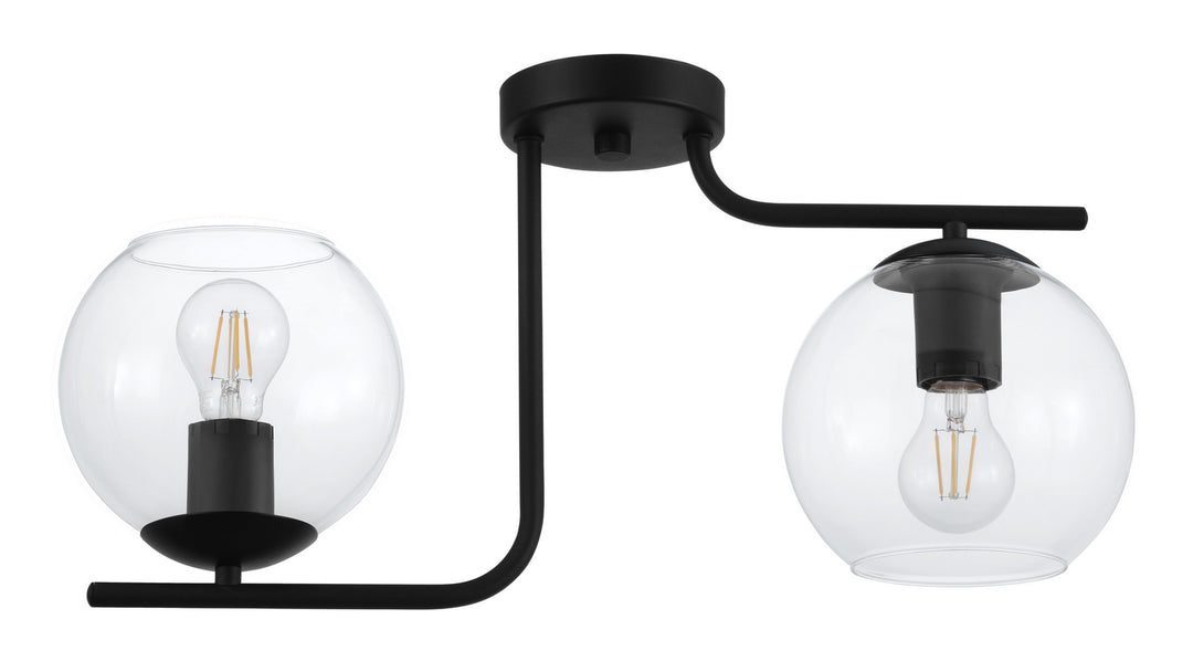 Marojales Two Light Ceiling Mount in Black - available from The Lighting Shoppe, trusted by Canadian homeowners