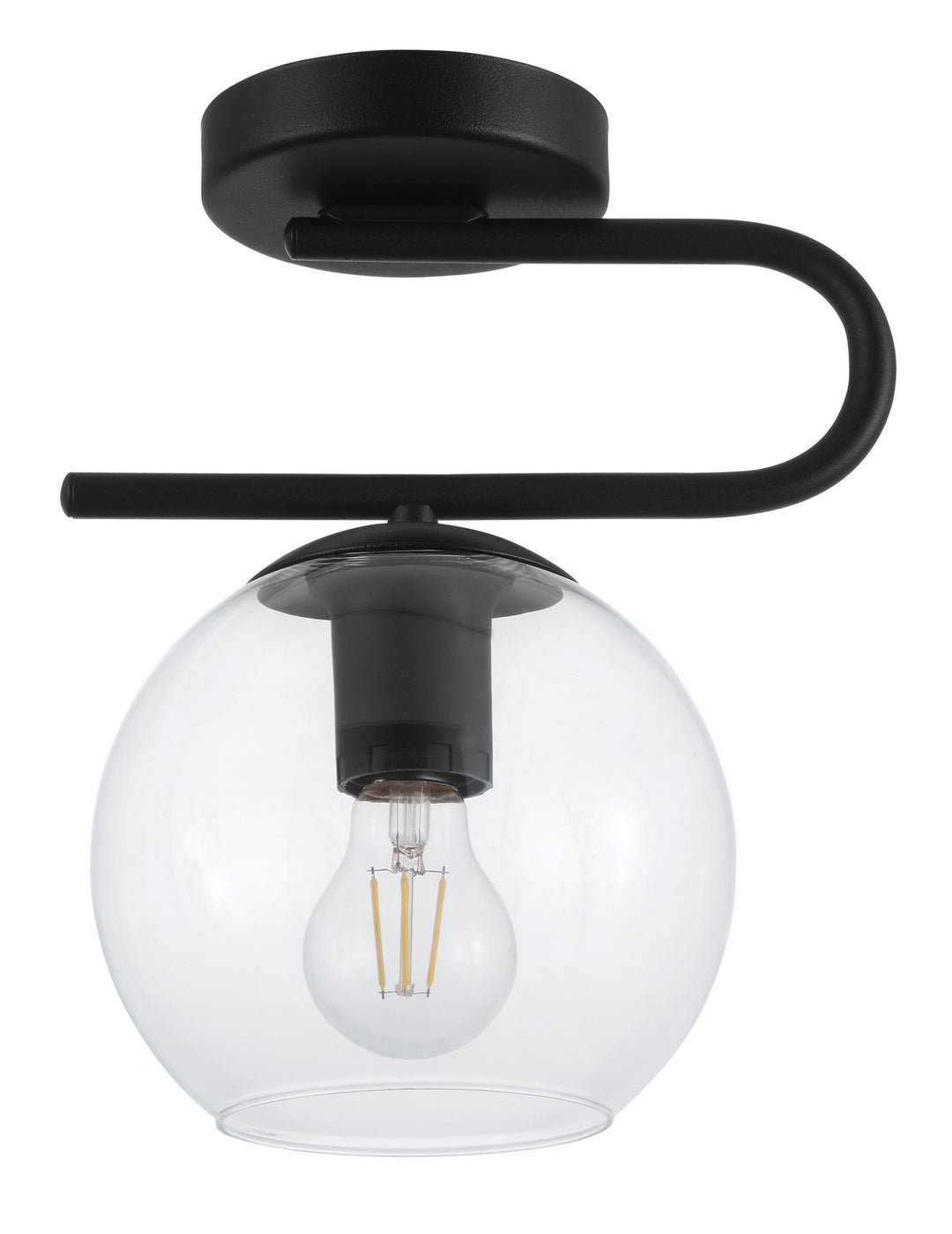 Marojales One Light Ceiling Mount in Black - available from The Lighting Shoppe, trusted by Canadian homeowners