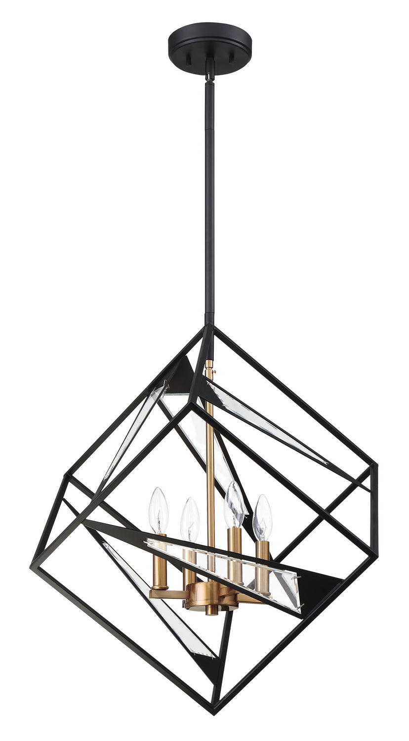 Corrietes Four Light Pendant in Matte Black - available from The Lighting Shoppe, trusted by Canadian homeowners
