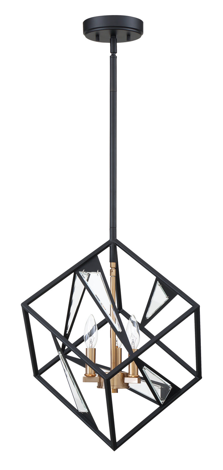 Corrietes Three Light Pendant in Matte Black - available from The Lighting Shoppe, trusted by Canadian homeowners