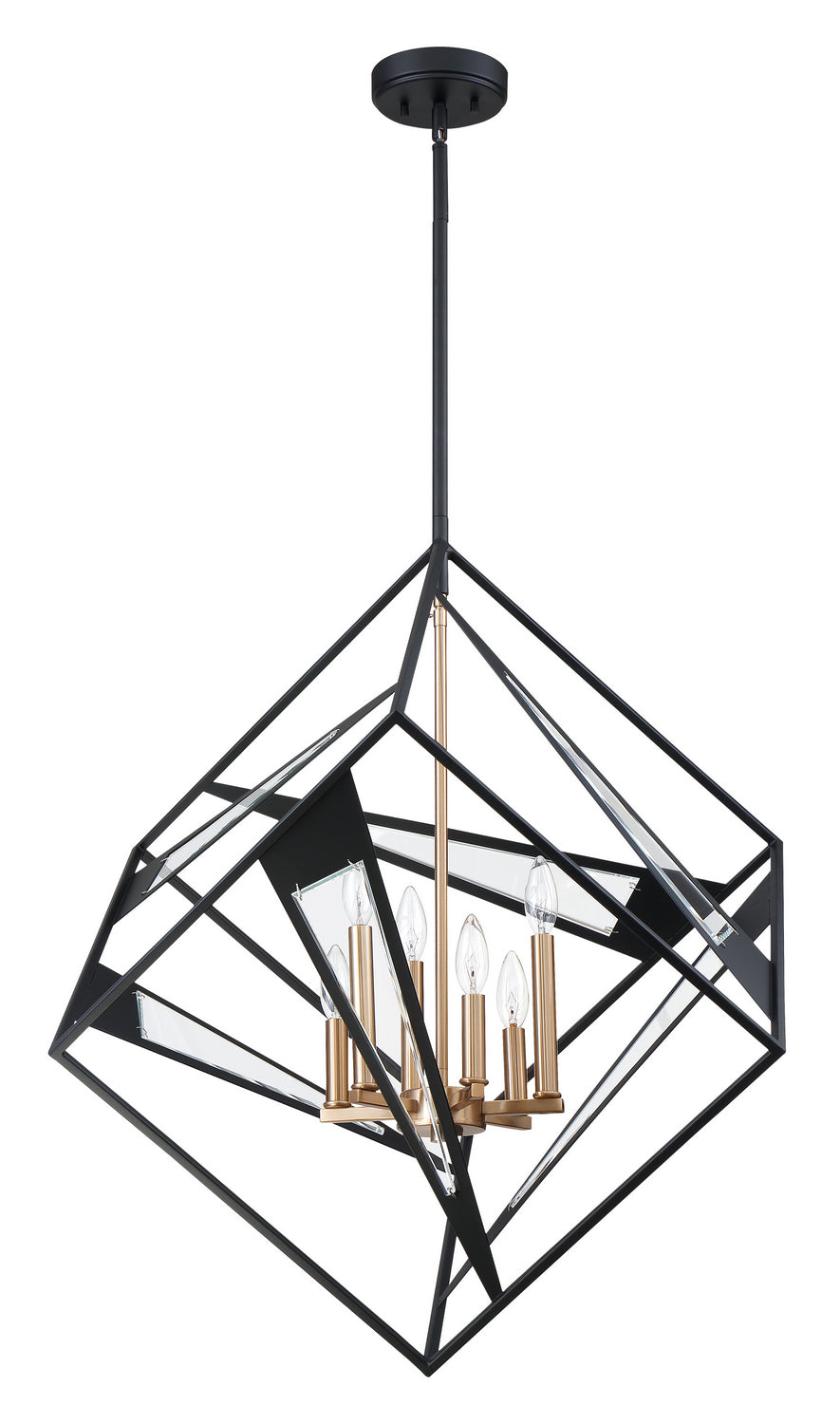 Corrietes Six Light Pendant in Matte Black - available from The Lighting Shoppe, trusted by Canadian homeowners