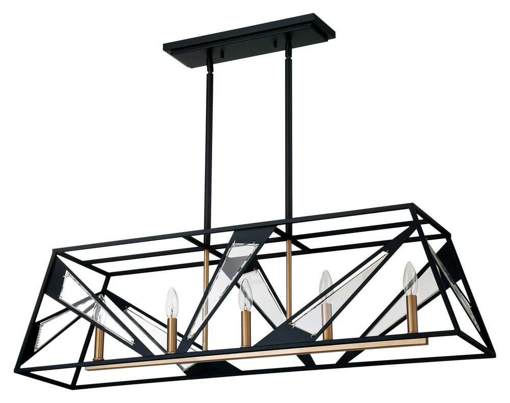 Corrietes Five Light Pendant in Matte Black - available from The Lighting Shoppe, trusted by Canadian homeowners