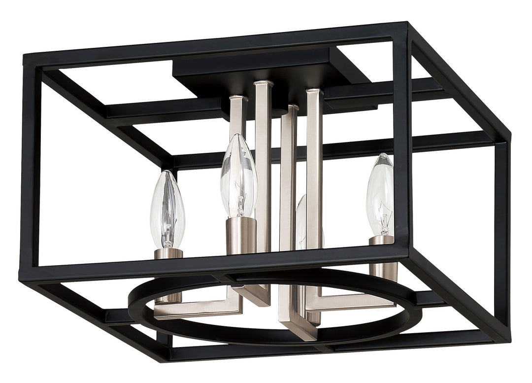 Mundazo Four Light Ceiling Mount in Black And Brushed Nickel - available from The Lighting Shoppe, trusted by Canadian homeowners