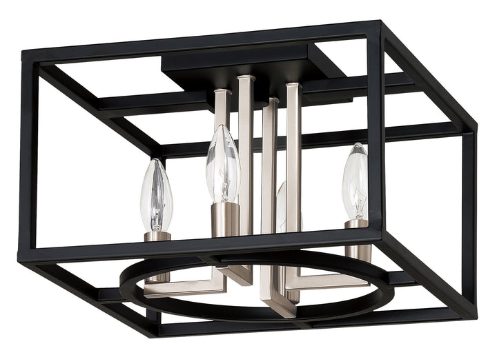 Mundazo Four Light Ceiling Mount in Black And Brushed Nickel - available from The Lighting Shoppe, trusted by Canadian homeowners