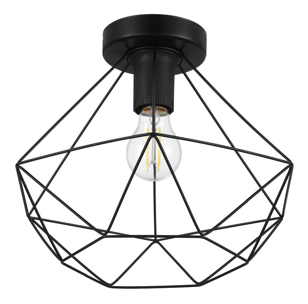 Tarbes One Light Ceiling Mount in Matte Black - available from The Lighting Shoppe, trusted by Canadian homeowners
