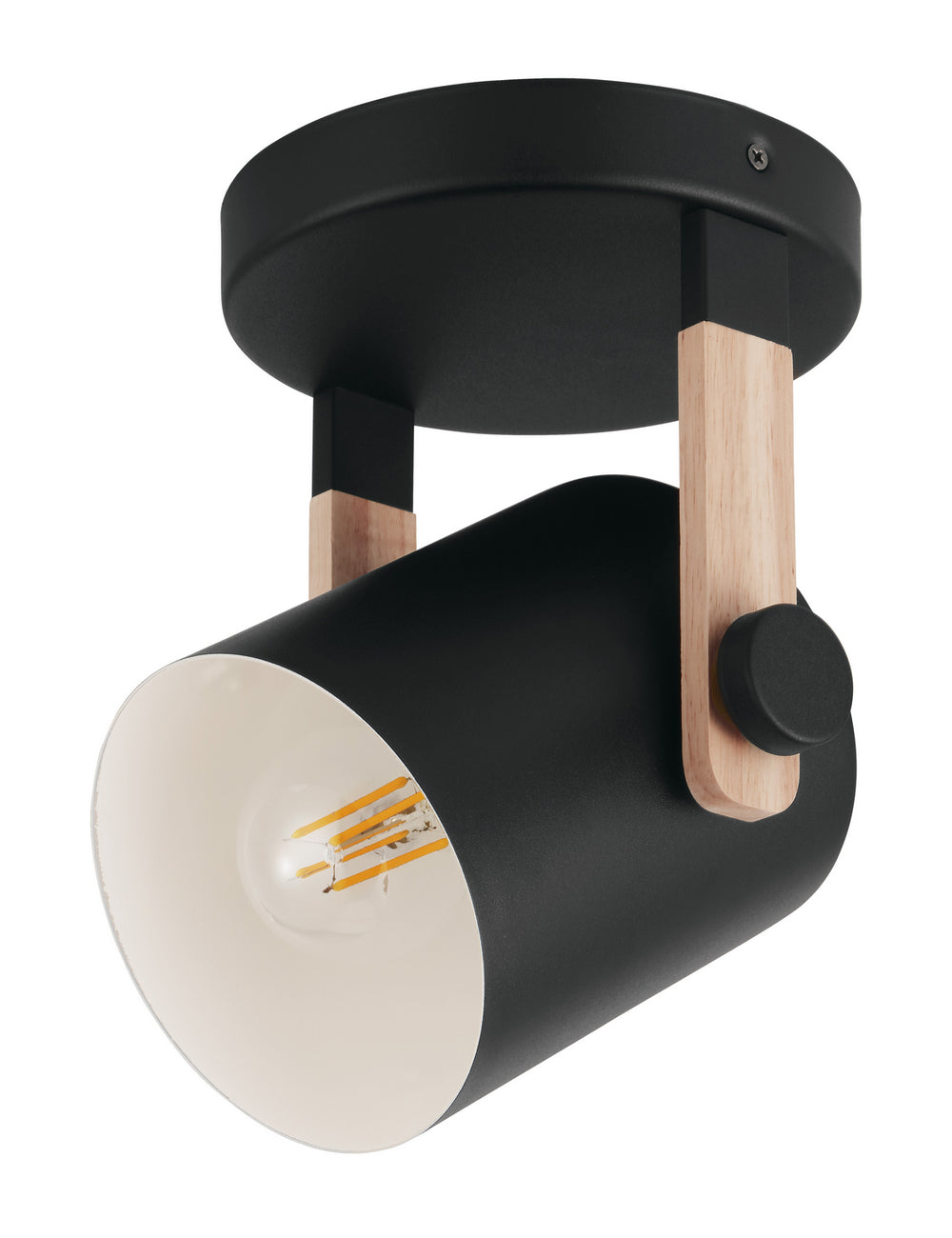 Hornwood One Light Ceiling Mount in Black - available from The Lighting Shoppe, trusted by Canadian homeowners
