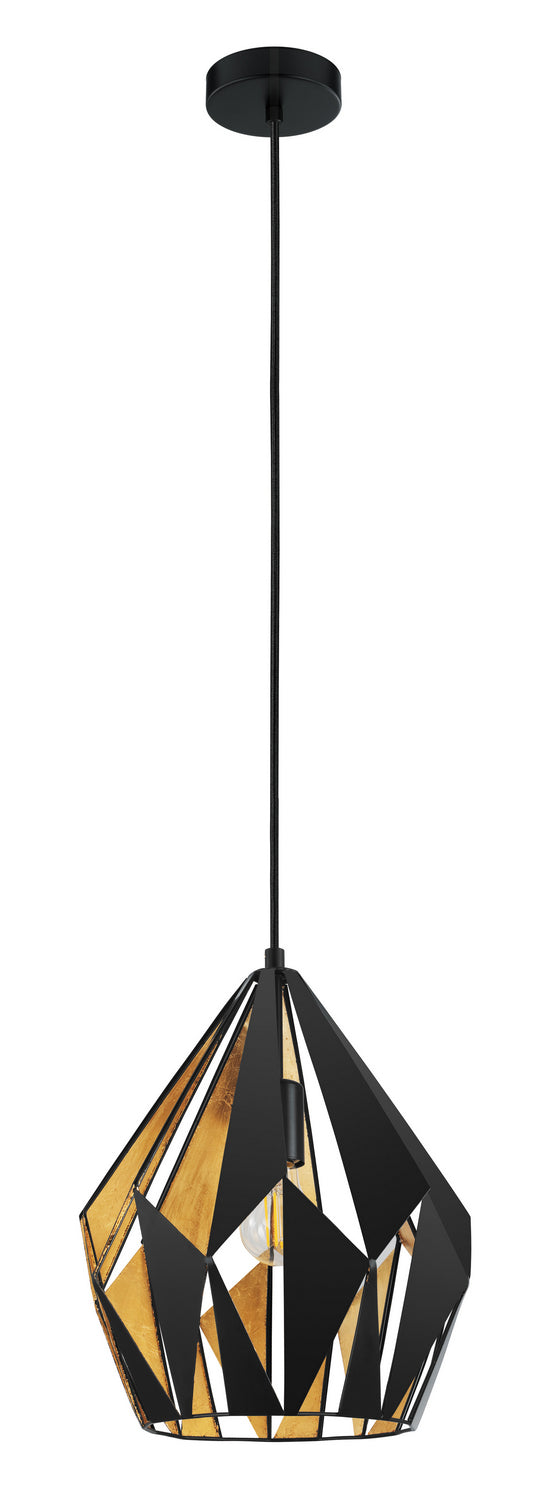 Carlton 1 One Light Pendant in Black - available from The Lighting Shoppe, trusted by Canadian homeowners