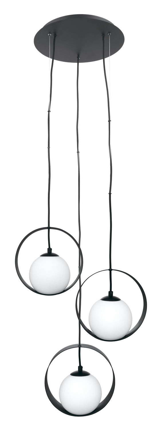 Camargo Three Light Pendant in Black - available from The Lighting Shoppe, trusted by Canadian homeowners