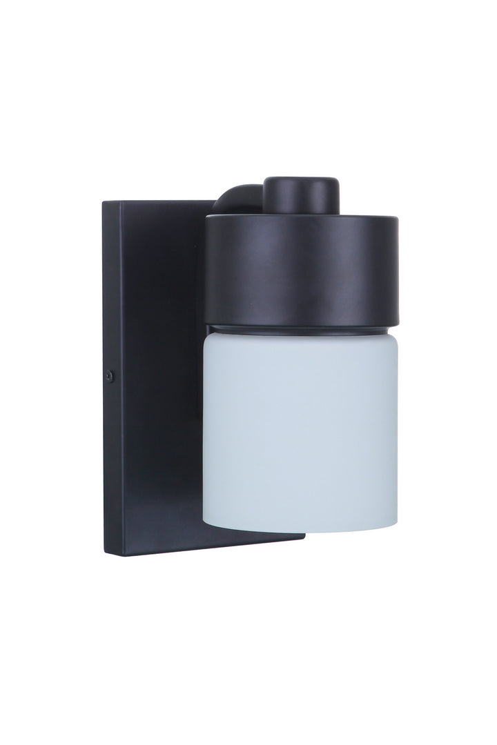 District One Light Wall Sconce in Flat Black - available from The Lighting Shoppe, trusted by Canadian homeowners