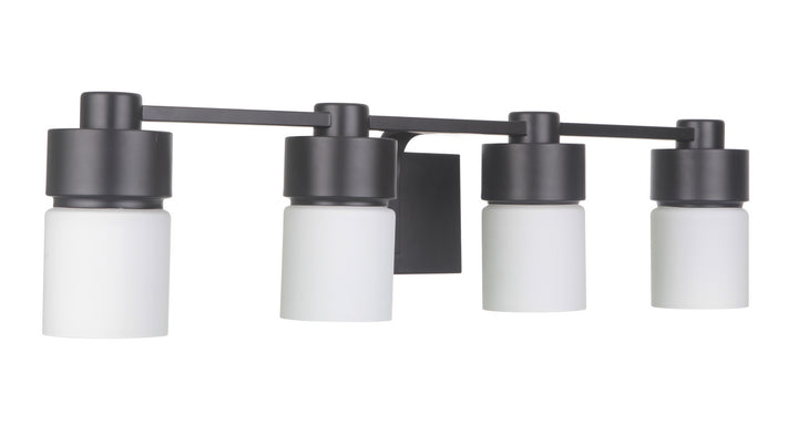 District Four Light Vanity in Flat Black - available from The Lighting Shoppe, trusted by Canadian homeowners