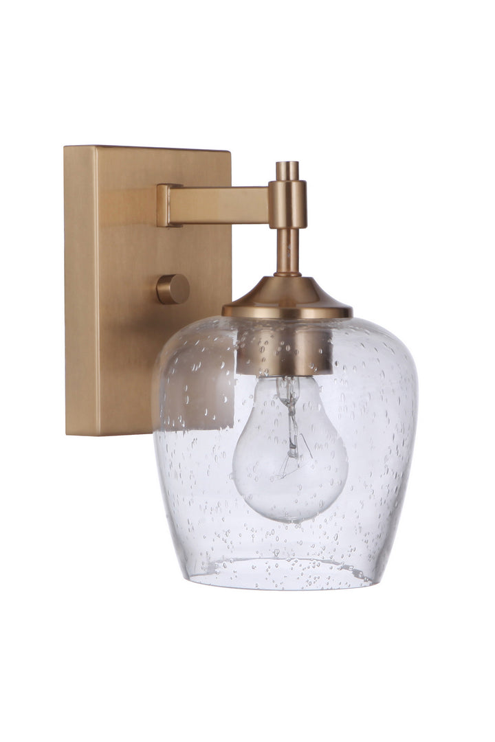 Stellen One Light Wall Sconce in Satin Brass - available from The Lighting Shoppe, trusted by Canadian homeowners