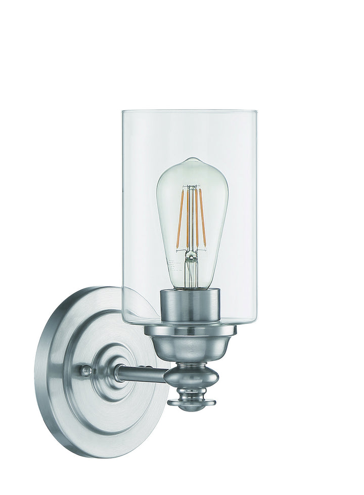 Dardyn One Light Wall Sconce in Brushed Polished Nickel - available from The Lighting Shoppe, trusted by Canadian homeowners