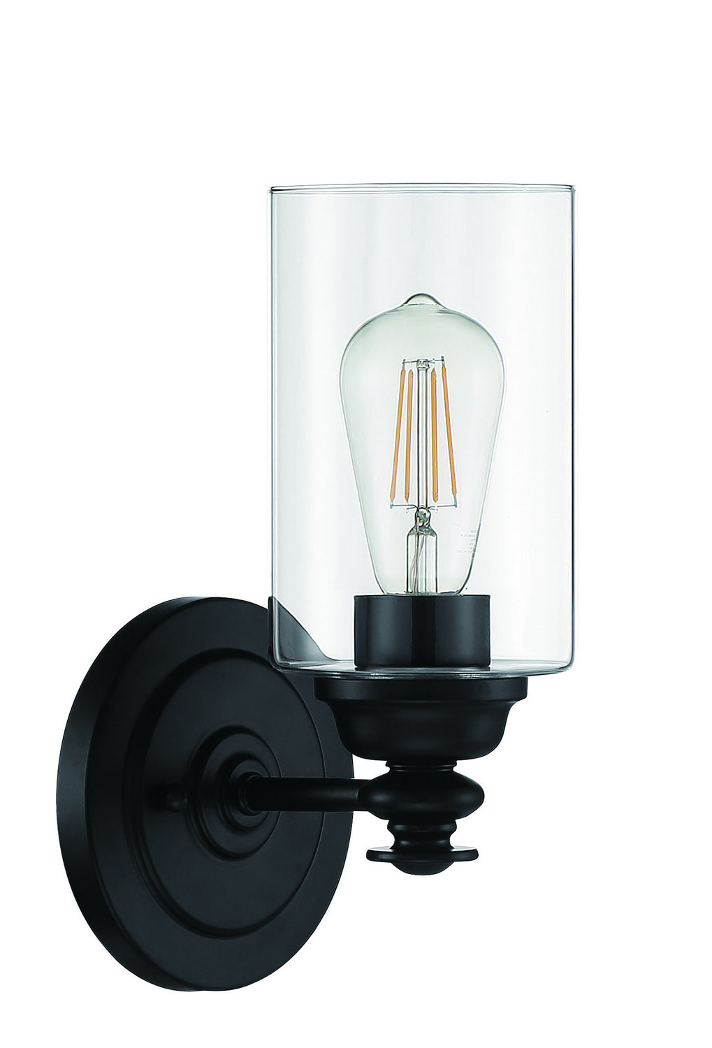 Dardyn One Light Wall Sconce in Flat Black - available from The Lighting Shoppe, trusted by Canadian homeowners