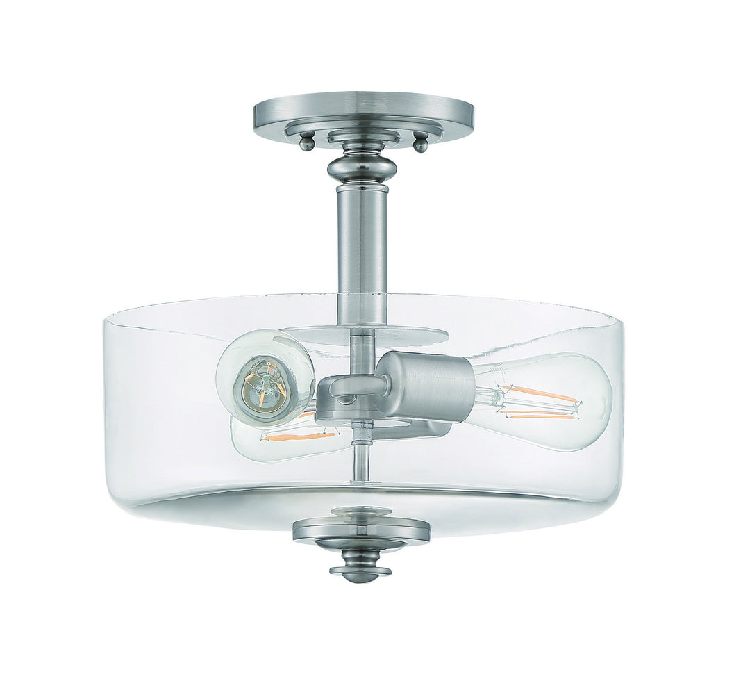 Dardyn Three Light Convertible Semi Flush/Pendant in Brushed Polished Nickel - available from The Lighting Shoppe, trusted by Canadian homeowners