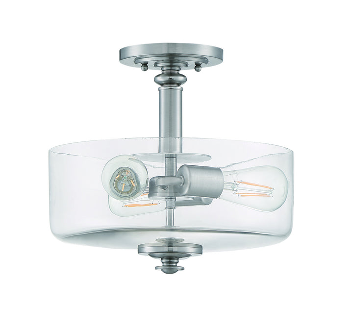 Dardyn Three Light Convertible Semi Flush/Pendant in Brushed Polished Nickel - available from The Lighting Shoppe, trusted by Canadian homeowners