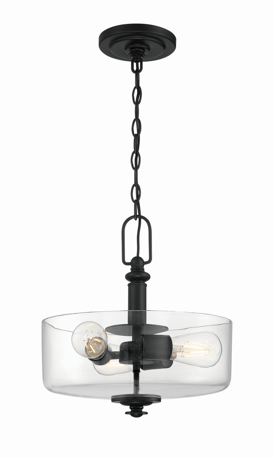 Craftmade Canada - 49853-FB-C - Three Light Convertible Semi Flush/Pendant - Dardyn - Flat Black