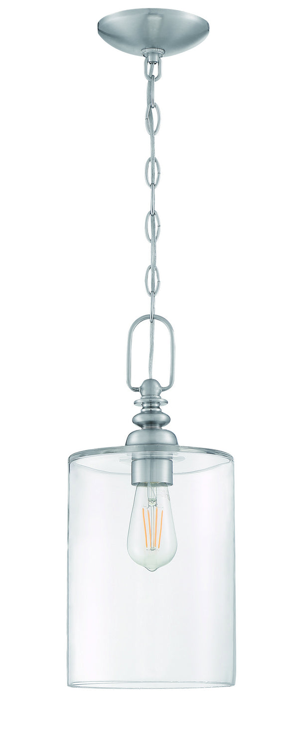 Dardyn One Light Mini Pendant in Brushed Polished Nickel - available from The Lighting Shoppe, trusted by Canadian homeowners