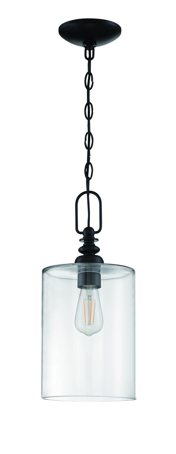 Dardyn One Light Mini Pendant in Flat Black - available from The Lighting Shoppe, trusted by Canadian homeowners