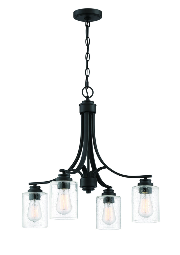Bolden Four Light Chandelier in Flat Black - available from The Lighting Shoppe, trusted by Canadian homeowners