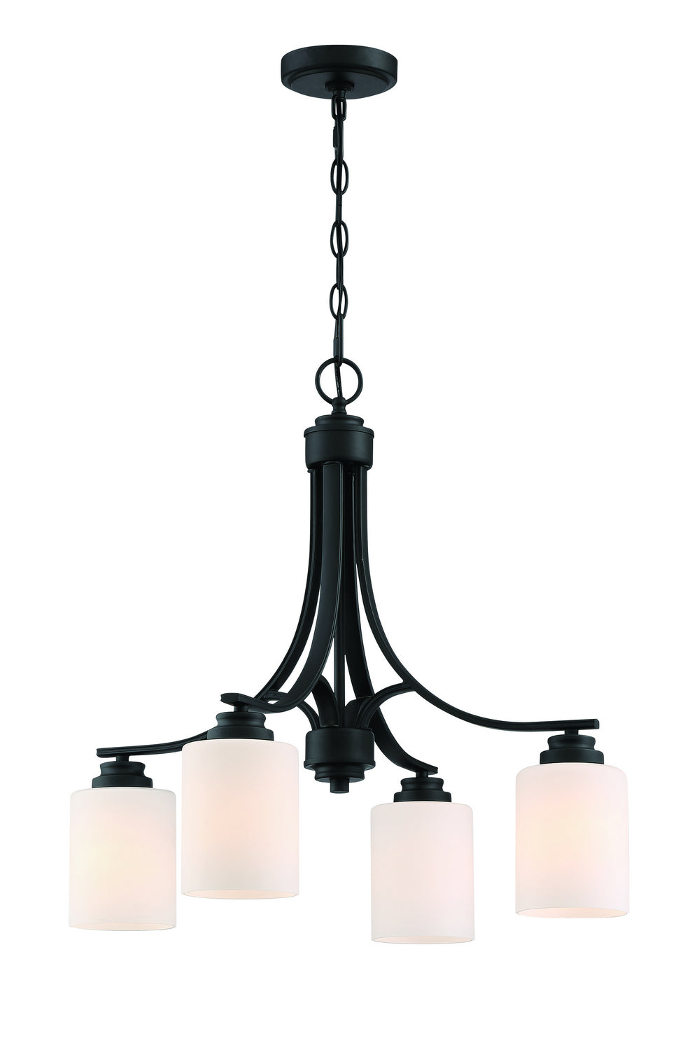 Bolden Four Light Chandelier in Flat Black - available from The Lighting Shoppe, trusted by Canadian homeowners