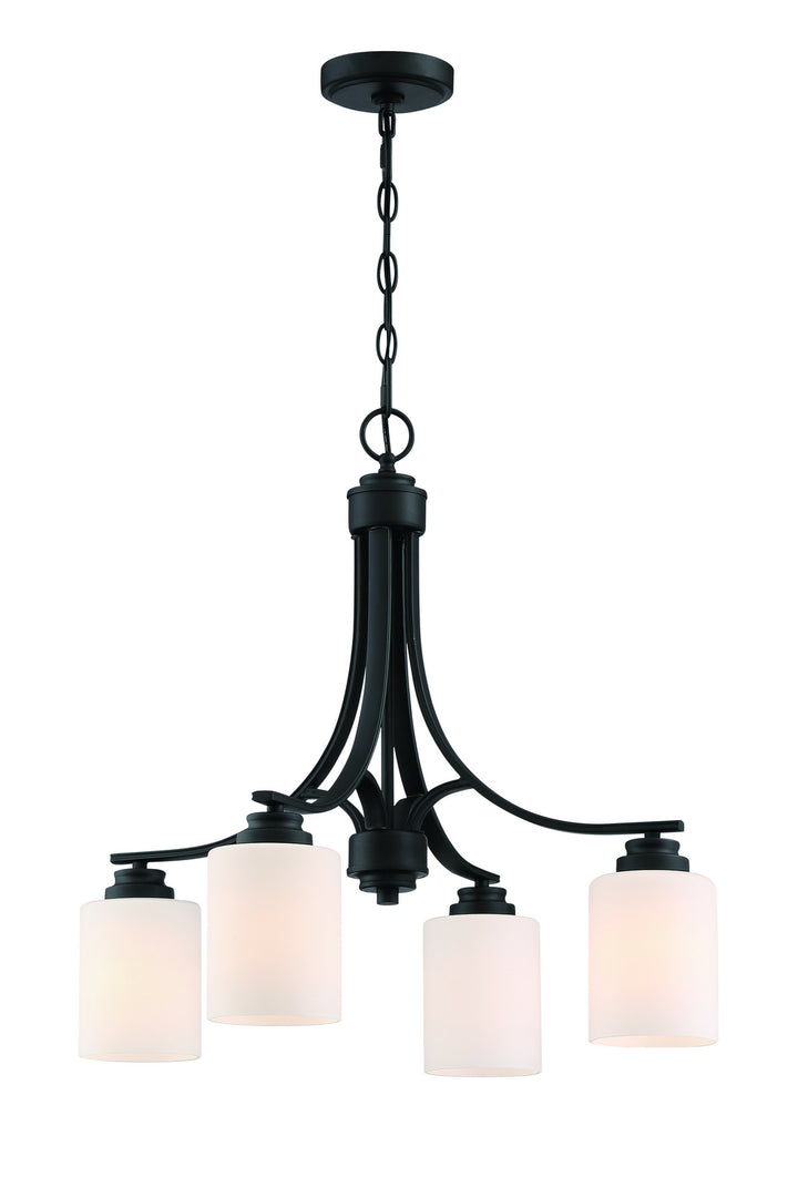 Bolden Four Light Chandelier in Flat Black - available from The Lighting Shoppe, trusted by Canadian homeowners