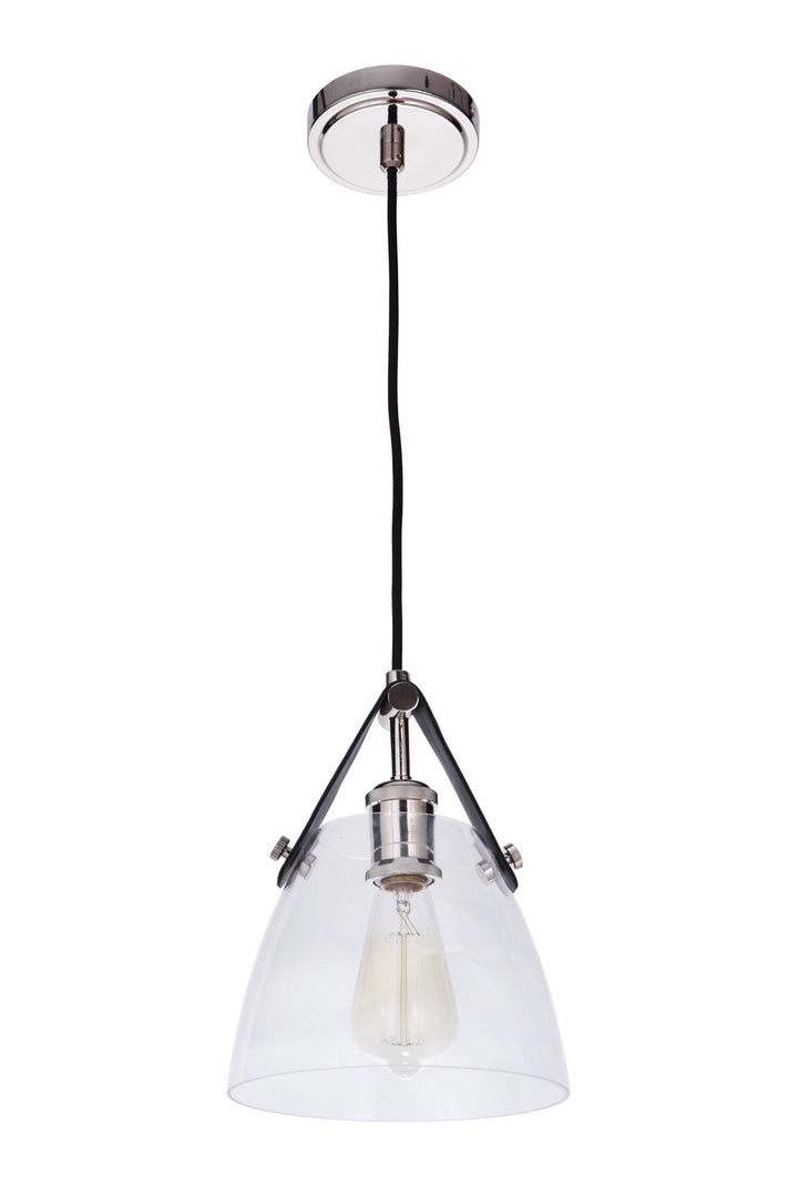 Hagen One Light Pendant in Polished Nickel - available from The Lighting Shoppe, trusted by Canadian homeowners