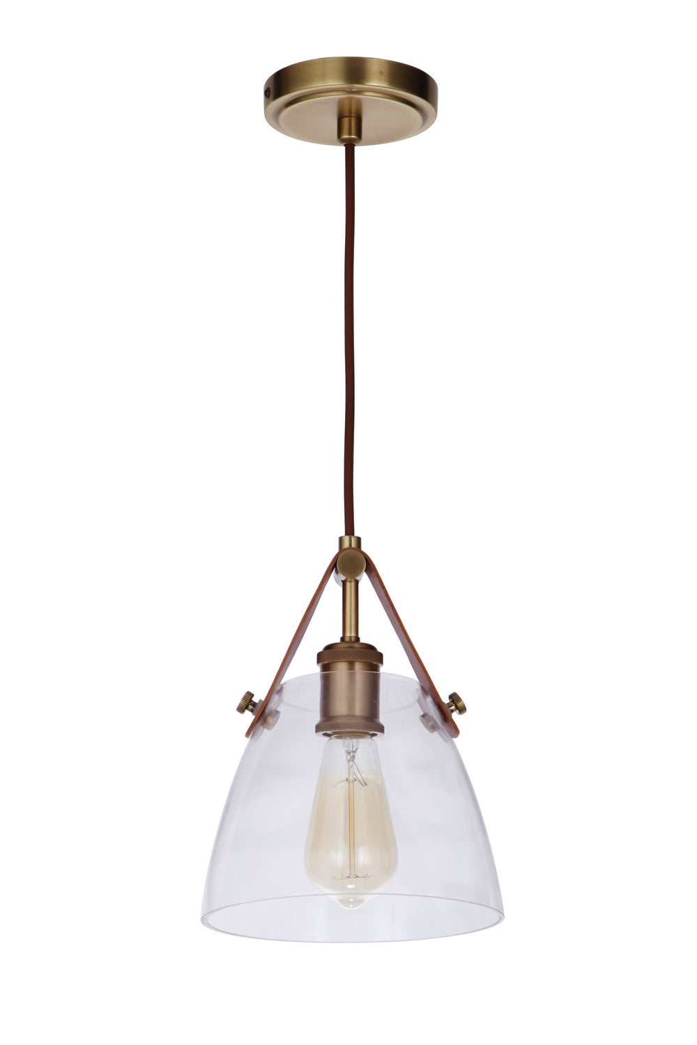 Hagen One Light Pendant in Vintage Brass - available from The Lighting Shoppe, trusted by Canadian homeowners