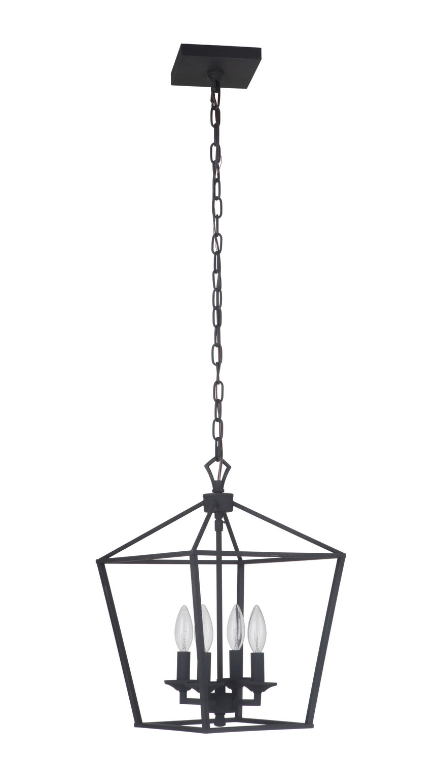 Flynt Four Light Foyer Pendant in Flat Black - available from The Lighting Shoppe, trusted by Canadian homeowners
