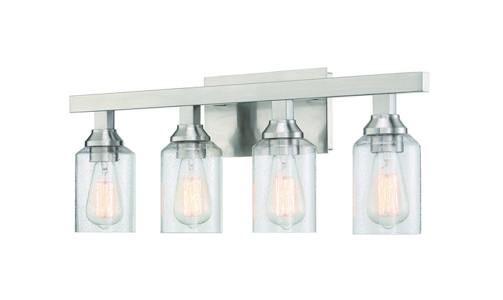 Chicago Four Light Vanity in Brushed Polished Nickel - available from The Lighting Shoppe, trusted by Canadian homeowners