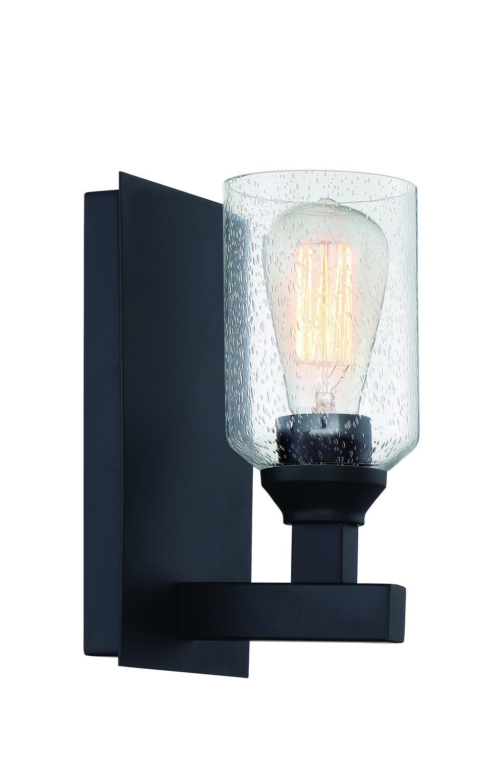 Chicago One Light Wall Sconce in Flat Black - available from The Lighting Shoppe, trusted by Canadian homeowners