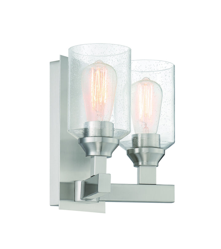 Chicago Two Light Wall Sconce in Brushed Polished Nickel - available from The Lighting Shoppe, trusted by Canadian homeowners