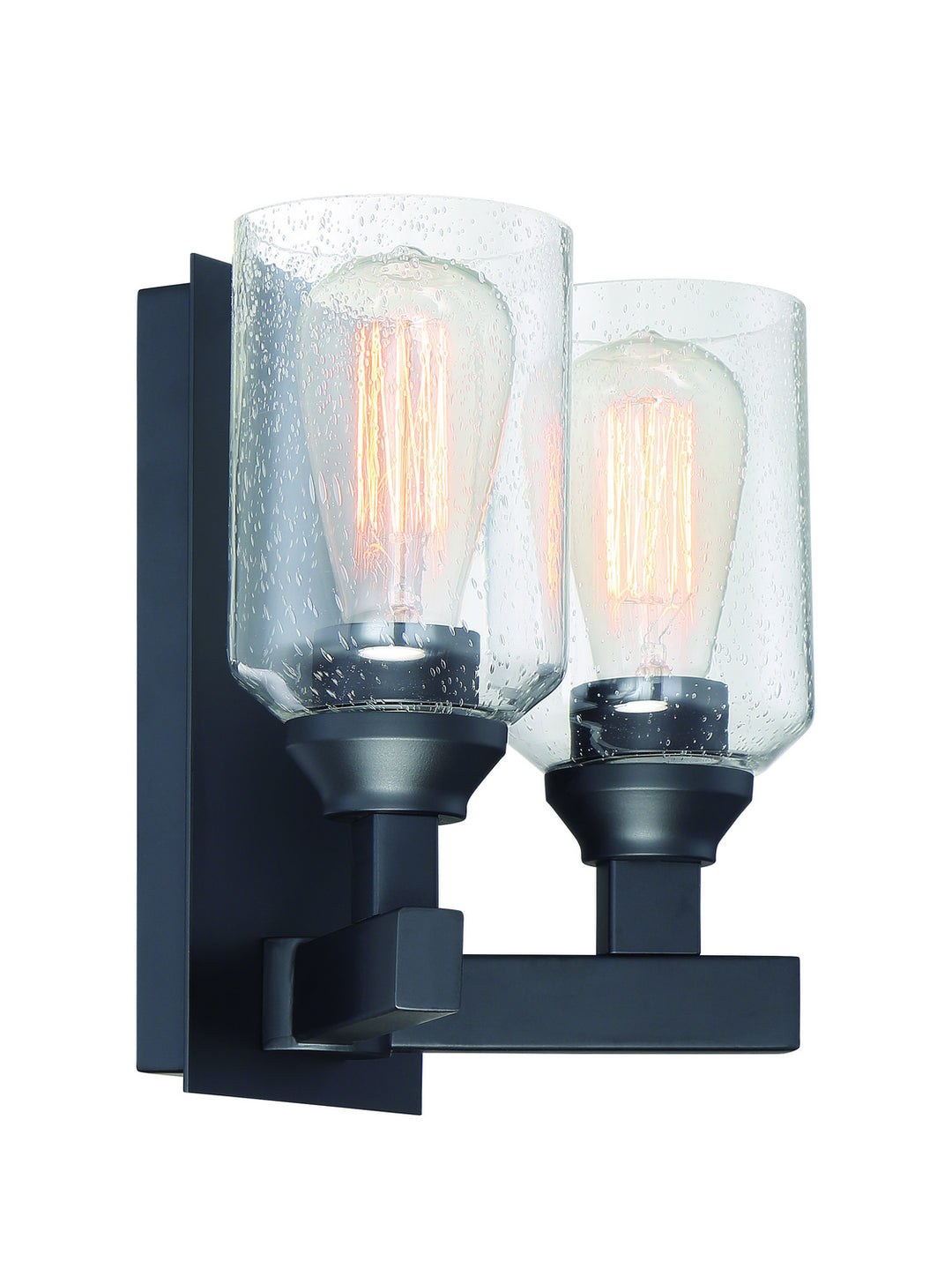 Chicago Two Light Wall Sconce in Flat Black - available from The Lighting Shoppe, trusted by Canadian homeowners