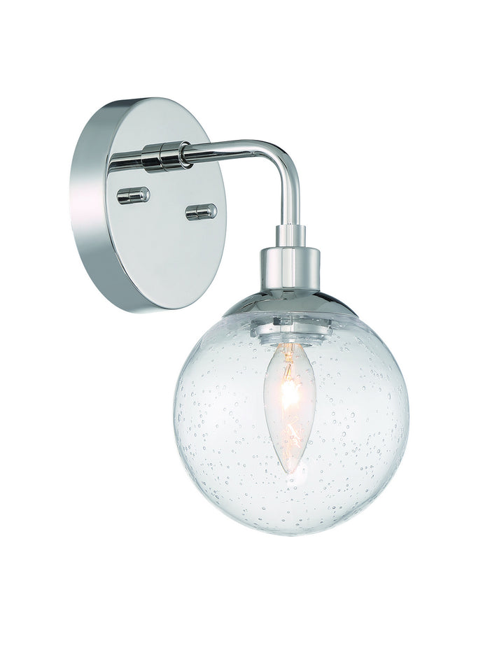 Que One Light Wall Sconce in Chrome - available from The Lighting Shoppe, trusted by Canadian homeowners