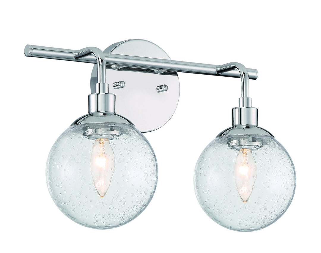 Que Two Light Vanity in Chrome - available from The Lighting Shoppe, trusted by Canadian homeowners