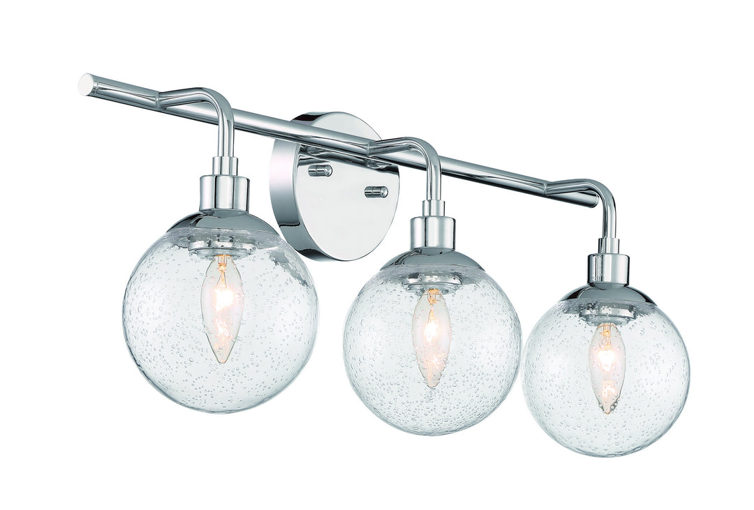 Que Three Light Vanity in Chrome - available from The Lighting Shoppe, trusted by Canadian homeowners