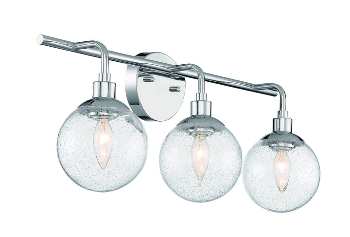 Que Three Light Vanity in Chrome - available from The Lighting Shoppe, trusted by Canadian homeowners