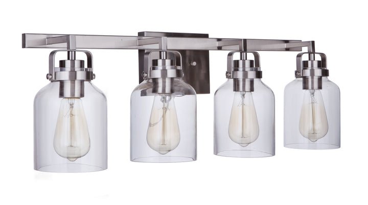 Foxwood Four Light Vanity in Brushed Polished Nickel - available from The Lighting Shoppe, trusted by Canadian homeowners