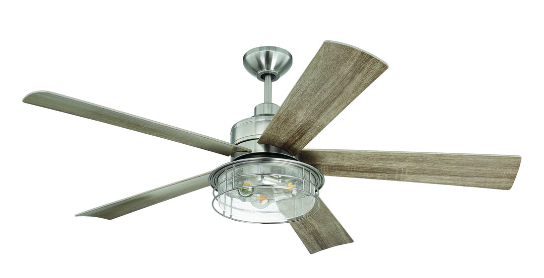 Garrick 56"Ceiling Fan in Brushed Polished Nickel - available from The Lighting Shoppe, trusted by Canadian homeowners