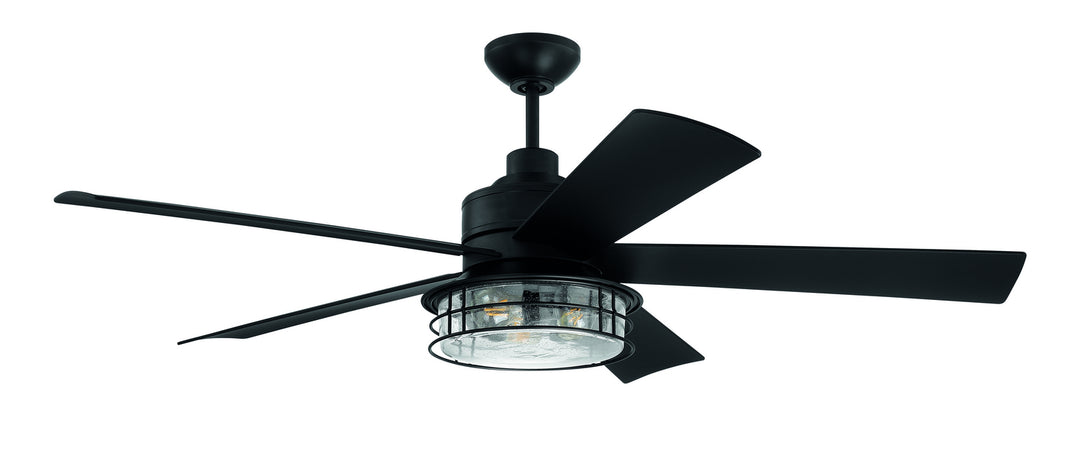 Garrick Indoor/Outdoor 56"Ceiling Fan in Flat Black - available from The Lighting Shoppe, trusted by Canadian homeowners