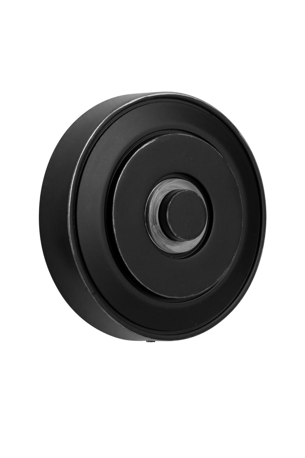 Push Button-Surface Mount Round Surface Mount Pushbutton in Flat Black - available from The Lighting Shoppe, trusted by Canadian homeowners