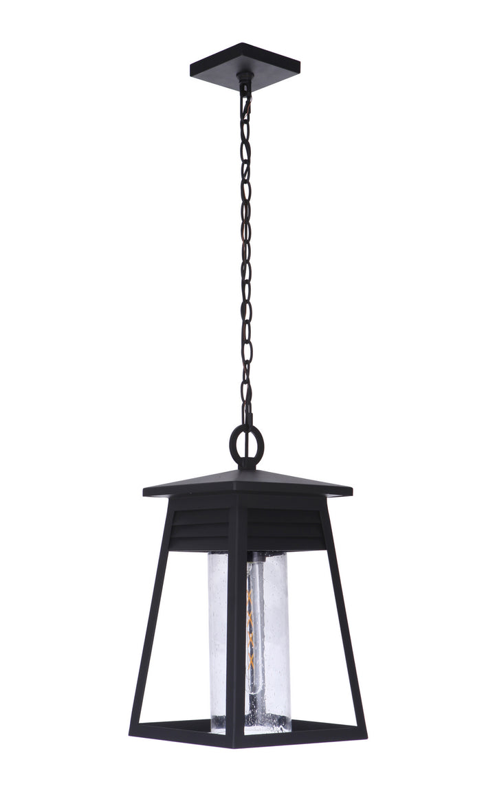 Becca One Light Outdoor Pendant in Textured Black - available from The Lighting Shoppe, trusted by Canadian homeowners