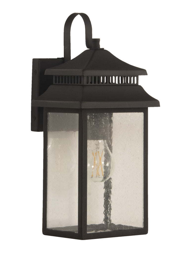 Crossbend One Light Outdoor Wall Mount in Dark Bronze Gilded - available from The Lighting Shoppe, trusted by Canadian homeowners