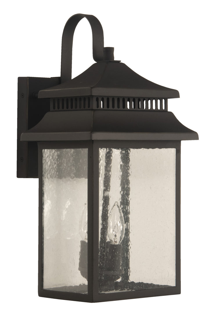 Crossbend Three Light Outdoor Wall Mount in Dark Bronze Gilded - available from The Lighting Shoppe, trusted by Canadian homeowners