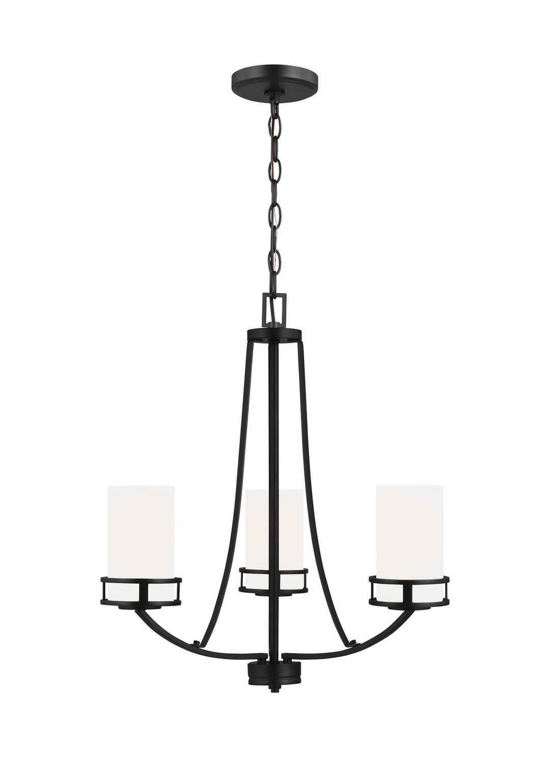 Generation Lighting Canada - 3121603EN3-112 - Three Light Chandelier - Robie - Midnight Black